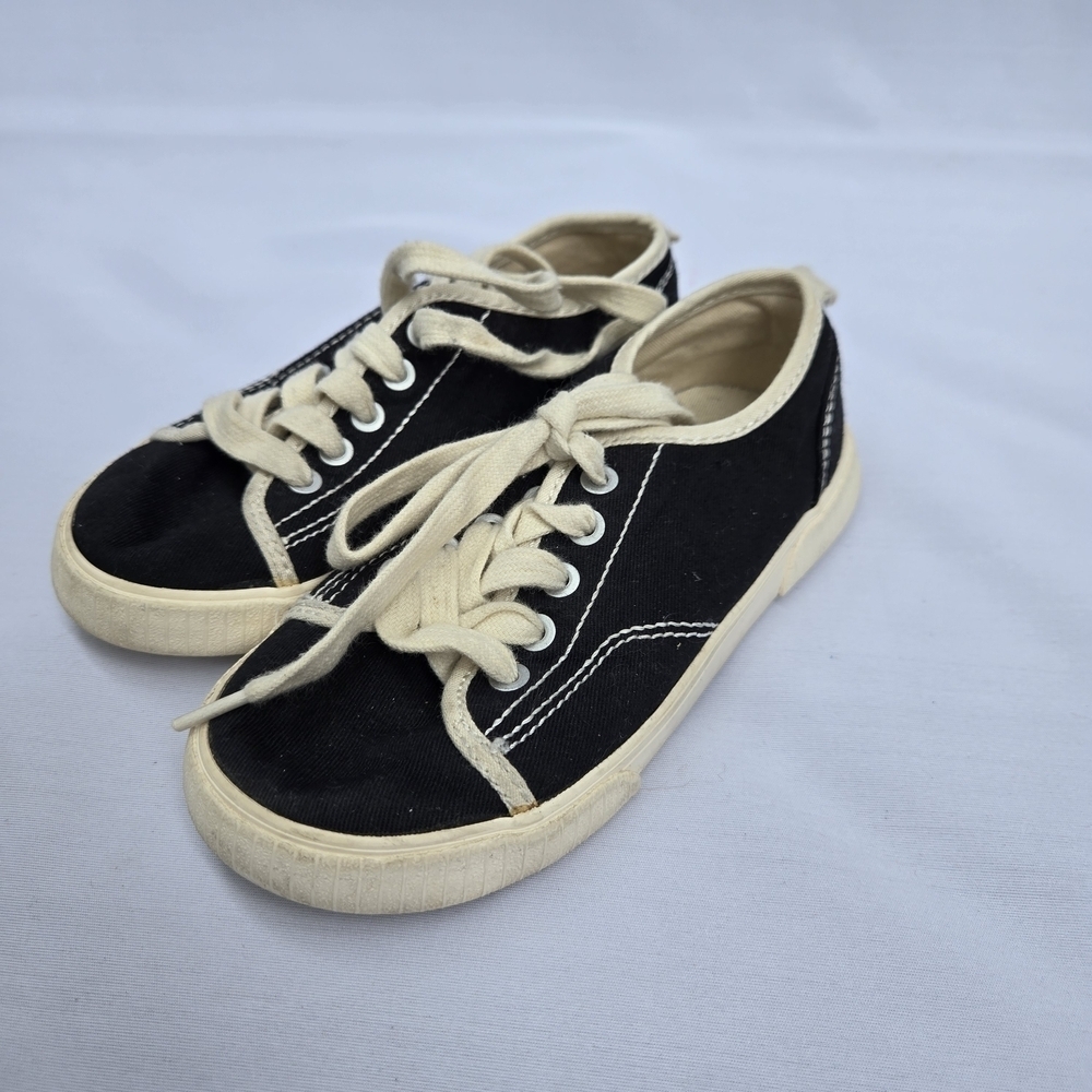 Kids Black and Cream Sneakers